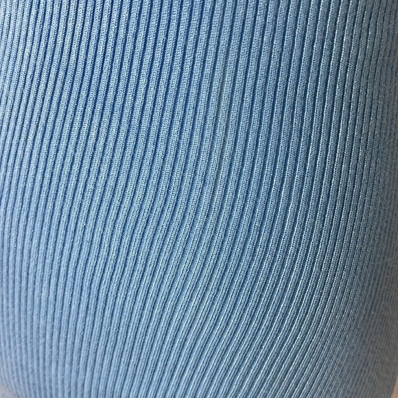 Caroline Constas Blue Ribbed Midi Shirt Dress Size S - Picture 8 of 8